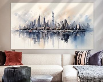 Skyline abstract van Koffie Zwart