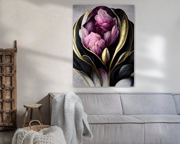 Abstract peonies by haroulita