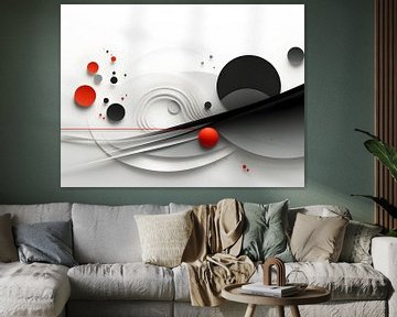 Abstraction moderne noir et blanc sur haroulita