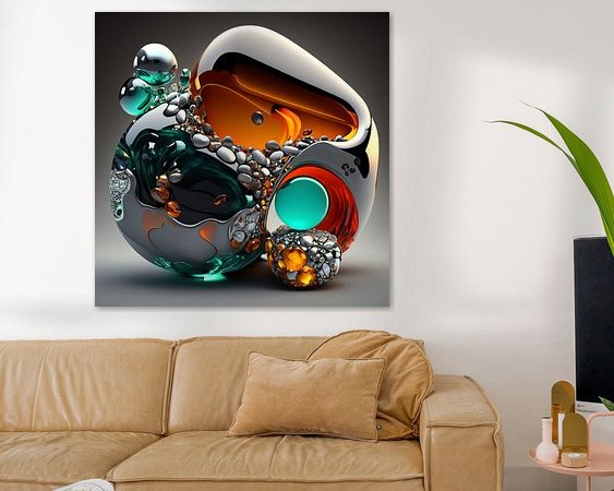 Voorbeeld van het werk in een kamer