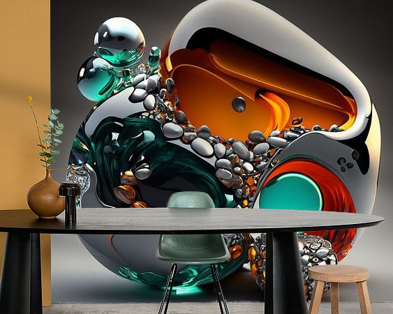 Voorbeeld van het werk in een kamer