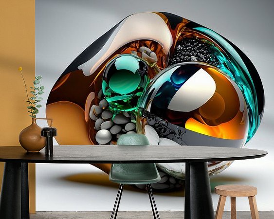 Voorbeeld van het werk in een kamer