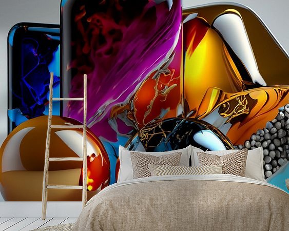 Voorbeeld van het werk in een kamer