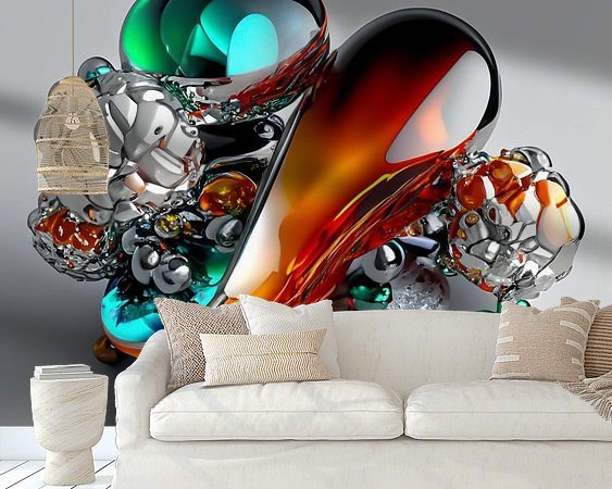 Voorbeeld van het werk in een kamer