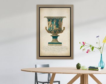Antique Vase Diana in Aqua - Engraving - Piranesi by Behindthegray