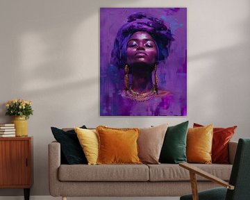 Beauté africaine pourpre sur But First Framing