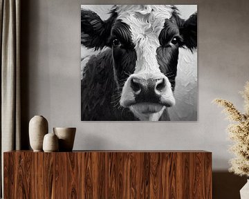 Porträt einer neugierigen Kuh