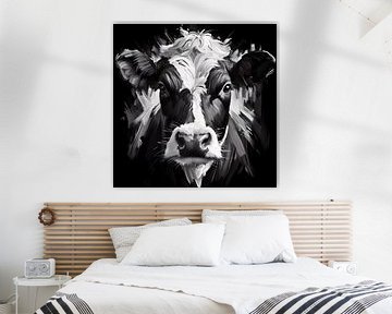 Portret van een nieuwsgierige koe van Jessica Berendsen