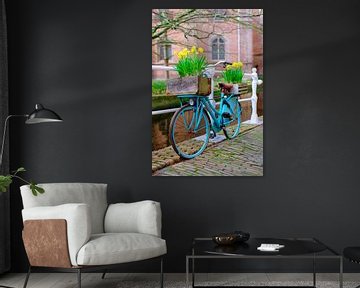 Dutch bicycle with daffodils by Floris Trapman