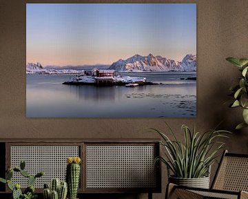 Surrounded by mountains - Svolvær in winter by Franca Gielen