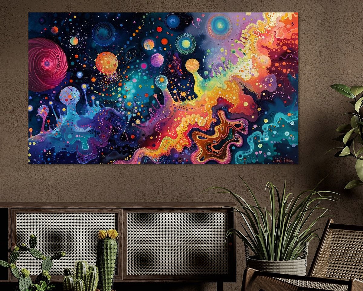 Voorbeeld van het werk in een kamer