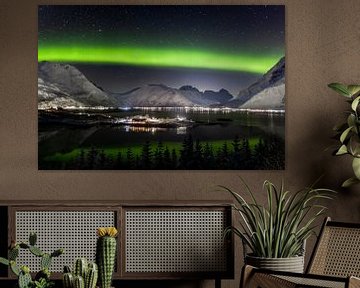 Aurores boréales sur les magnifiques îles Lofoten sur Franca Gielen