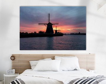 Schöner Sonnenaufgang in Kinderdijk von Franca Gielen