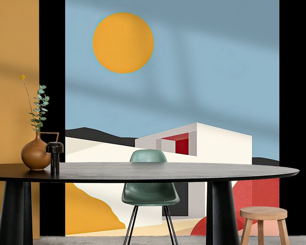 Voorbeeld van het werk in een kamer
