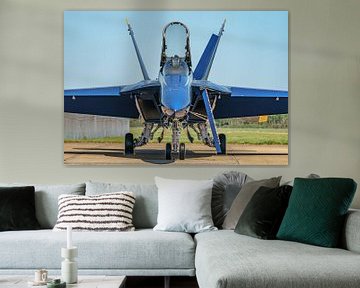 Boeing F/A-18 E Super Hornet van de Blue Angels. van Jaap van den Berg
