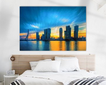 Art with cityscape of Rotterdam van eric van der eijk