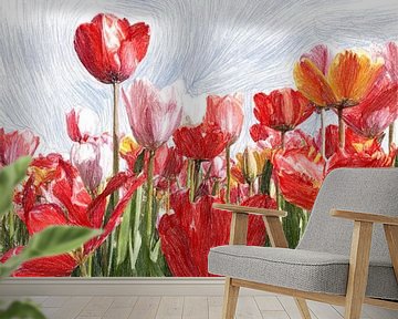 Tulpenveld 2.0 ART van Ingo Laue