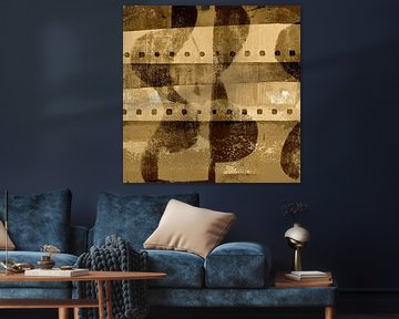 Modern abstract art. Shapes in brown shades. by Dina Dankers