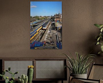 Oude station Delft, treinen van Anita Bastienne van den Berg