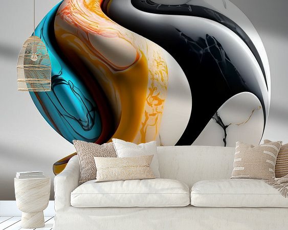 Voorbeeld van het werk in een kamer