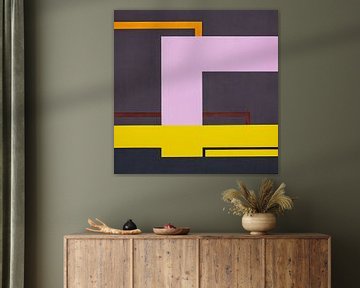 Composition in pink van Moniek Voulon paintings