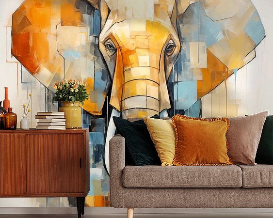 Voorbeeld van het werk in een kamer