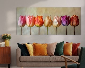 Panorama de tulipes sur Dakota Wall Art