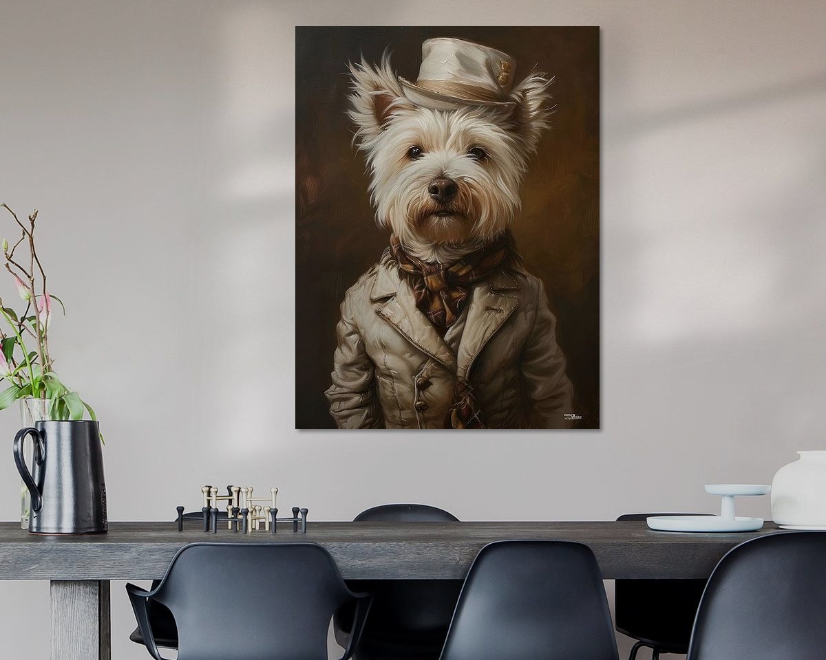 Voorbeeld van het werk in een kamer