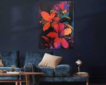 Gedrukte Bloemen II van Gypsy Galleria