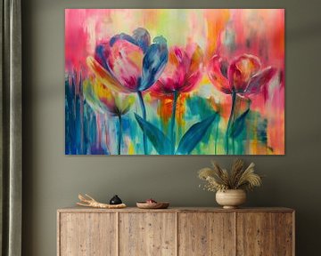 Des tulipes colorées sur Bert Nijholt
