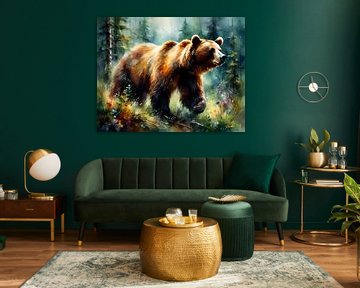 Wildlife in Watercolor - Bear 2 by Johanna's Art