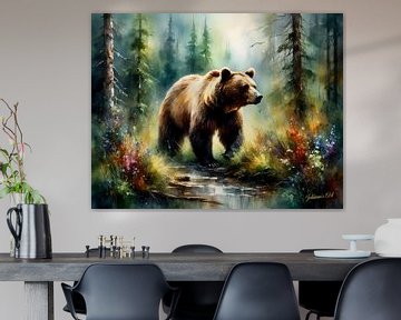 Wildlife in Watercolor - Bear 4 by Johanna's Art