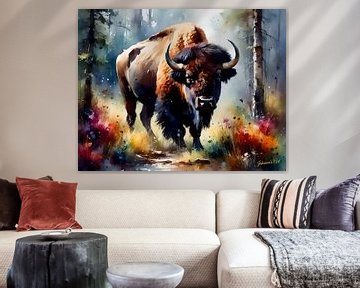 La faune en aquarelle - Bison 1 sur Johanna's Art