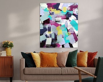 Een symfonie van levensvreugde - kleurrijk abstract schilderij van Susanna Schorr