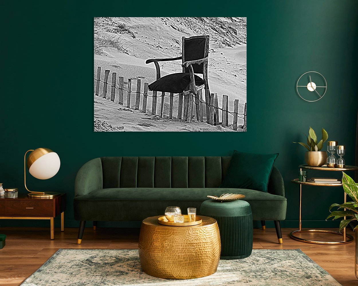 Voorbeeld van het werk in een kamer