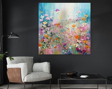 Bloemen Monet Stijl | Bloemen Schilderij van De Mooiste Kunst
