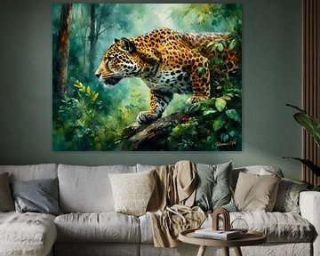 Wildtiere in Aquarellfarben - Jaguar 2 von Johanna's Art