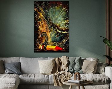 Voorbeeld van het werk in een kamer