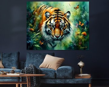 Wildtiere in Aquarell - Tiger 3 von Johanna's Art