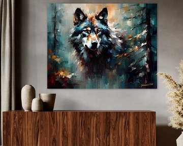 Wildtiere in Aquarell - Wolf 13 von Johanna's Art