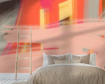 Bunte moderne abstrakte Kunst in Neon- und Pastellfarben Nr. 1