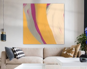 Colorful modern abstract art in neon and pastel colors no. 3 by Dina Dankers