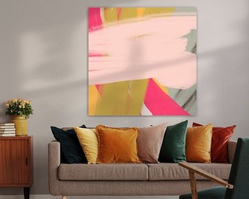 Colorful modern abstract art in neon and pastel colors no. 5 by Dina Dankers