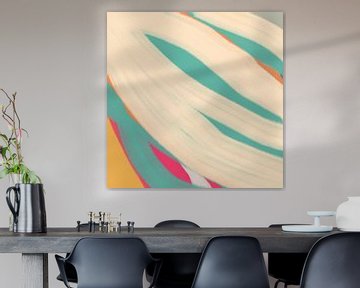 Colorful modern abstract art in neon and pastel colors no. 7 by Dina Dankers