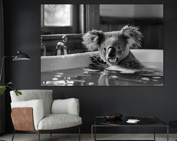 Koala détendu dans la salle de bain - Un charmant tableau de salle de bain pour vos toilettes sur Felix Brönnimann