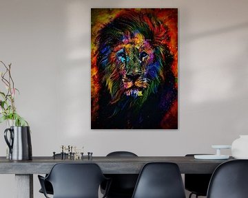 Lion art abstrait sur Muhamad Suryanto