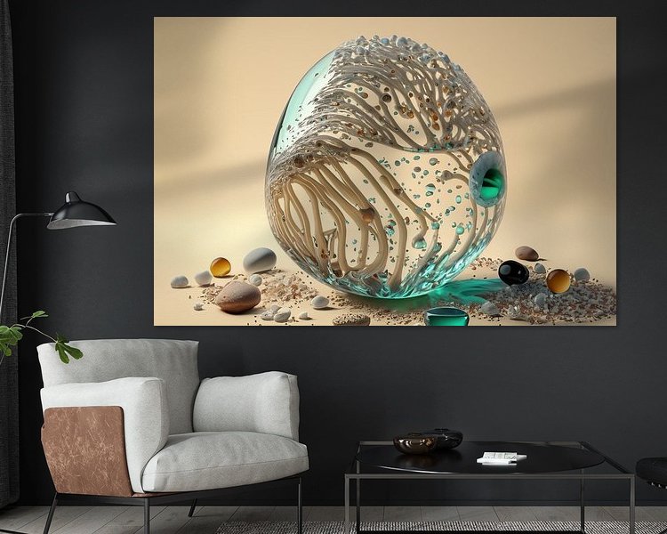 Voorbeeld van het werk in een kamer