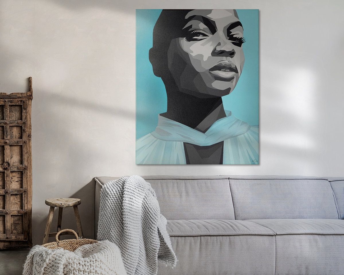 Voorbeeld van het werk in een kamer