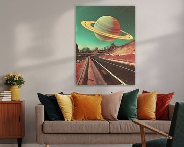 Saturn Highway vintage & retro by PixelPrestige