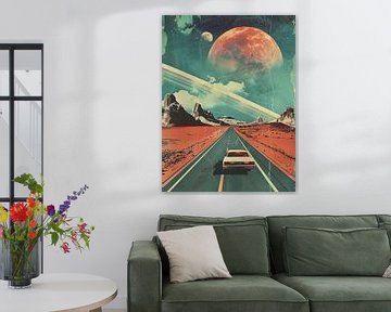 Saturn Highway vintage & retro von PixelPrestige